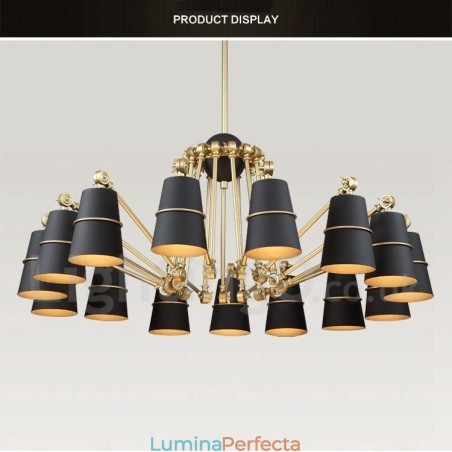 Candelabru modern contemporan cu 15 lumini Candelabru modern contemporan cu 15 lumini