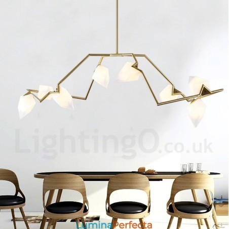 Candelabru modern contemporan cu 8 lumini Candelabru modern contemporan cu 8 lumini