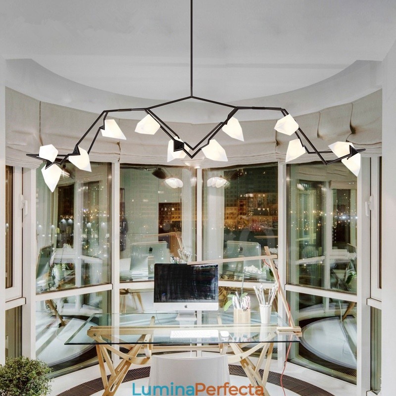 Candelabru modern contemporan cu 8 lumini