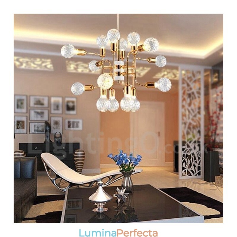 Candelabru cu 4 niveluri, modern și contemporan, cu 16 lumini