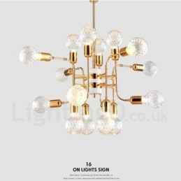 Candelabru cu 4 niveluri, modern și contemporan, cu 16 lumini