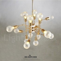 Candelabru cu 4 niveluri, modern și contemporan, cu 16 lumini