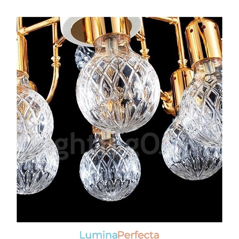 Candelabru cu 4 niveluri, modern și contemporan, cu 16 lumini