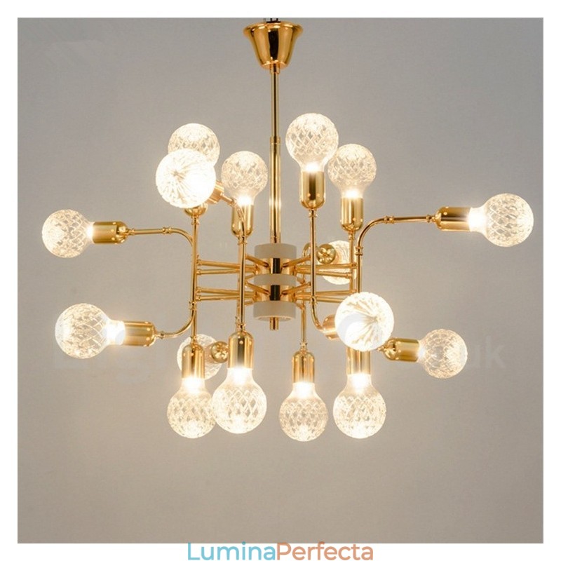 Candelabru cu 4 niveluri, modern și contemporan, cu 16 lumini