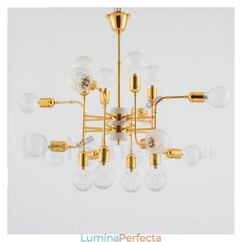 Candelabru cu 4 niveluri, modern și contemporan, cu 16 lumini