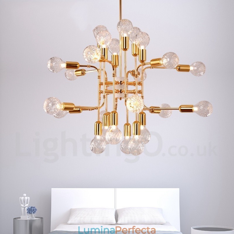 Candelabru cu 4 niveluri, modern și contemporan, cu 16 lumini