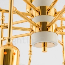Candelabru cu 4 niveluri, modern și contemporan, cu 16 lumini