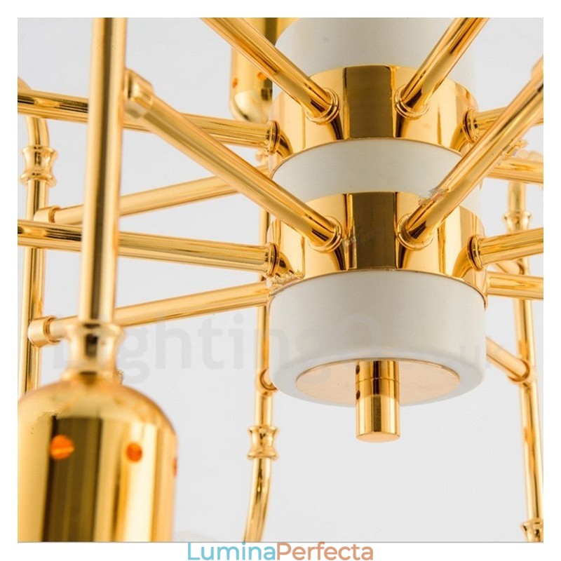 Candelabru cu 4 niveluri, modern și contemporan, cu 16 lumini
