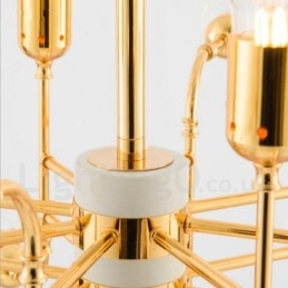 Candelabru cu 4 niveluri, modern și contemporan, cu 16 lumini