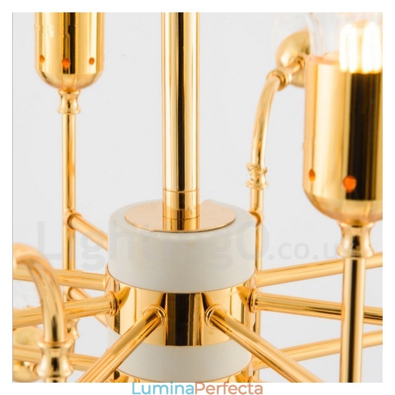 Candelabru cu 4 niveluri, modern și contemporan, cu 16 lumini