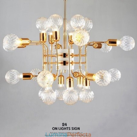 Candelabru cu 4 niveluri, modern și contemporan, cu 24 de lumini Candelabru cu 4 niveluri, modern și contemporan, cu 24 de lumini