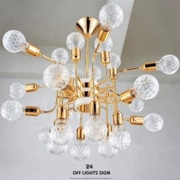 Candelabru cu 4 niveluri, modern și contemporan, cu 24 de lumini