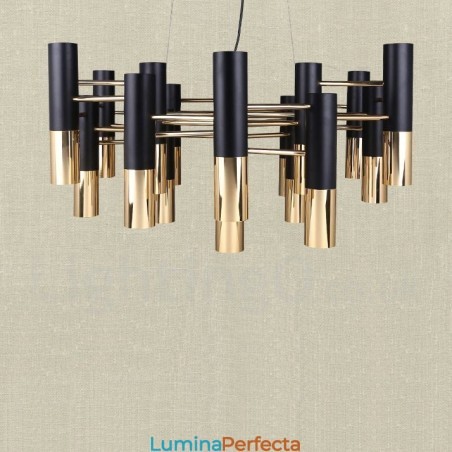 Candelabru modern, contemporan, cu 19 lumini, lampă cu un singur nivel Candelabru modern, contemporan, cu 19 lumini, lampă cu un singur nivel