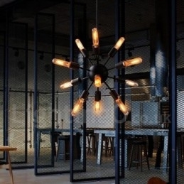 Candelabru Sputnik retro vintage cu 12 lumini