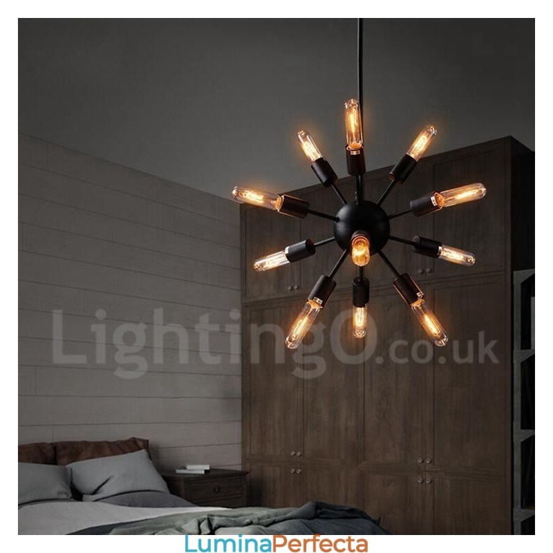 Candelabru Sputnik retro vintage cu 12 lumini