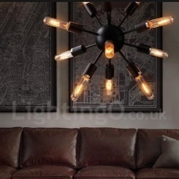Candelabru Sputnik retro vintage cu 12 lumini