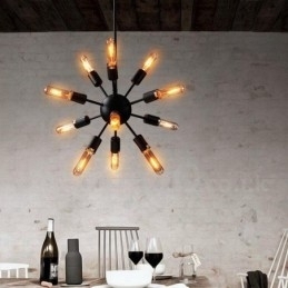 Candelabru Sputnik retro vintage cu 12 lumini
