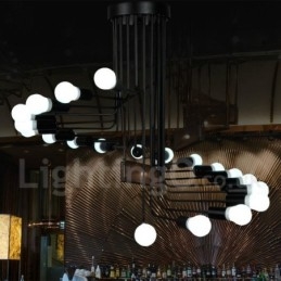 Lampă cu candelabru contemporan negru