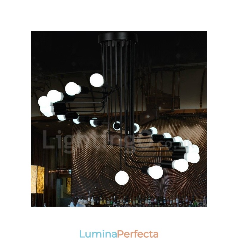 Lampă cu candelabru contemporan negru