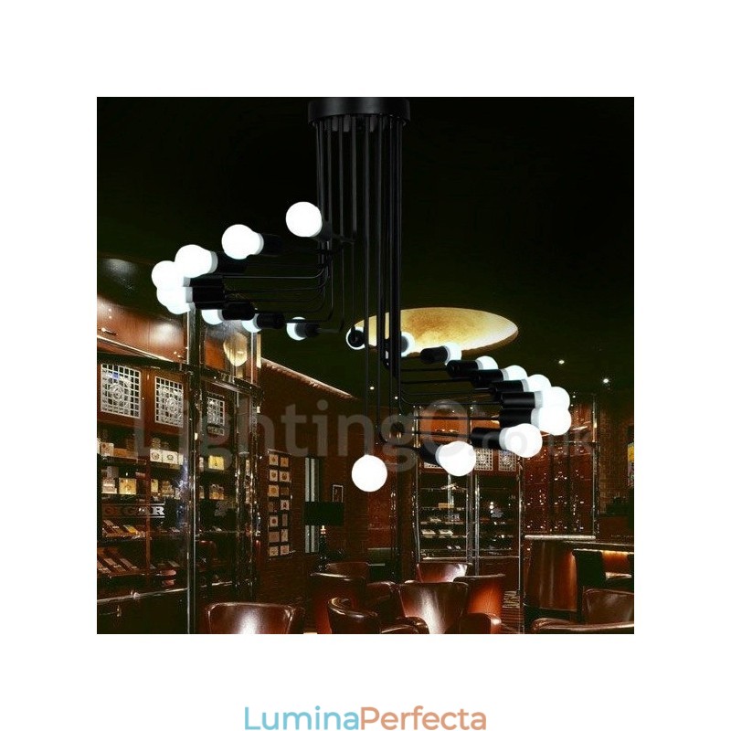 Lampă cu candelabru contemporan negru