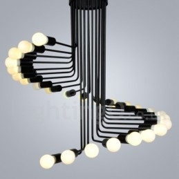 Candelabru negru cu 26 de lumini, retro, epocă, modernă, contemporană