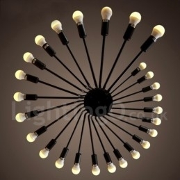 Candelabru negru cu 26 de lumini, retro, epocă, modernă, contemporană