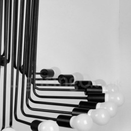 Candelabru negru cu 26 de lumini, retro, epocă, modernă, contemporană