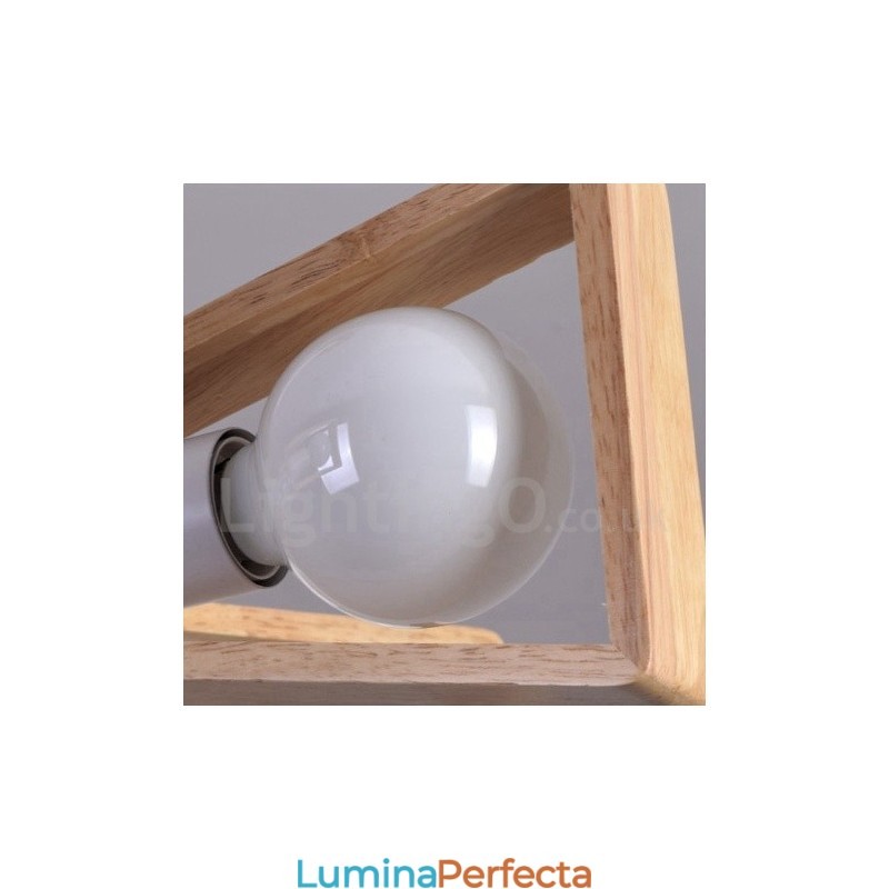 Candelabru din lemn cu un singur nivel, cu 8 lumini, stil modern și contemporan