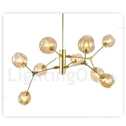 Candelabru cu abajur din sticlă în stil modern și contemporan