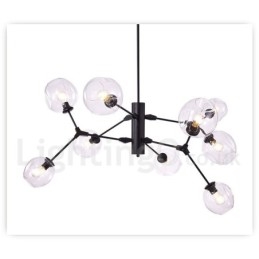 Candelabru cu abajur din sticlă în stil modern și contemporan