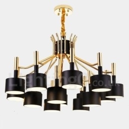 Candelabru cu 15 lumini, 2 niveluri, în stil modern și contemporan