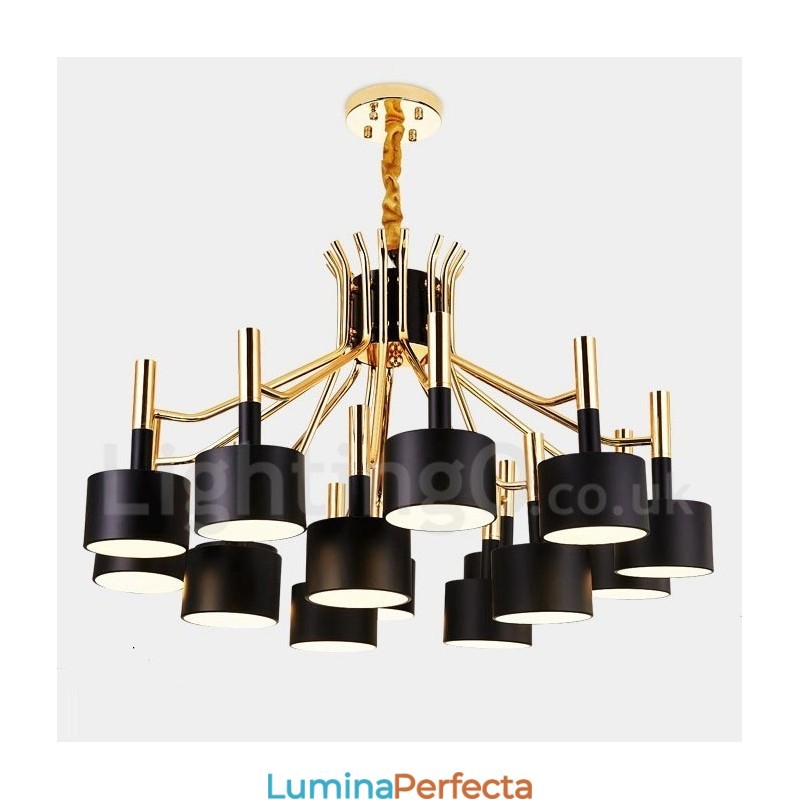 Candelabru cu 15 lumini, 2 niveluri, în stil modern și contemporan