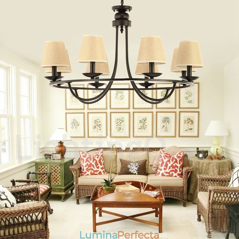 Candelabru Retro Country cu 8 lumini