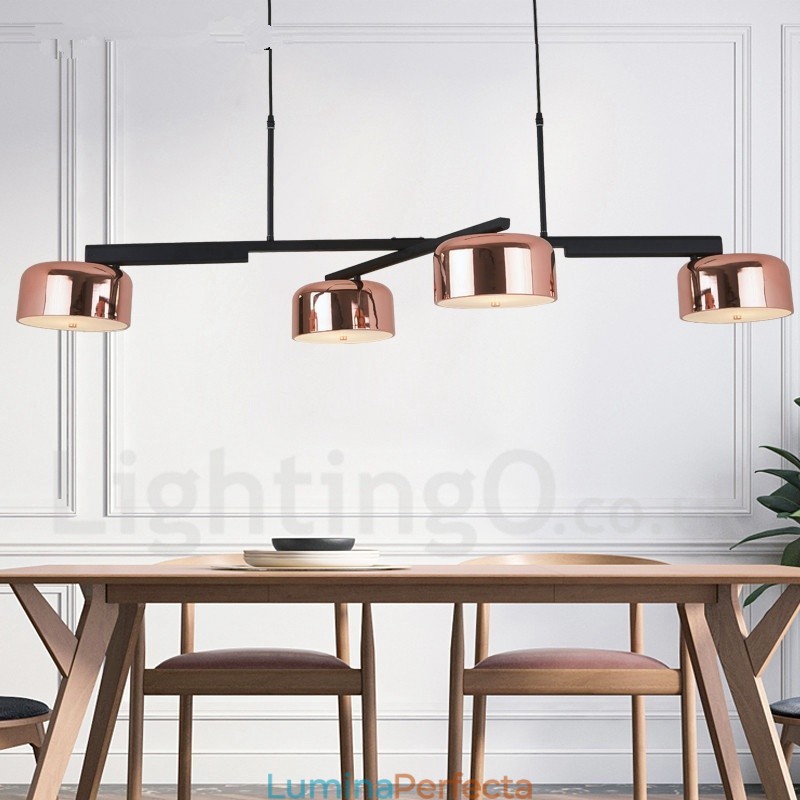 Candelabru cu 4 lumini, un singur nivel, modern și contemporan rotativ