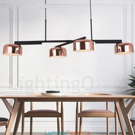 Candelabru cu 4 lumini, un singur nivel, modern și contemporan rotativ Candelabru cu 4 lumini, un singur nivel, modern și contemporan rotativ