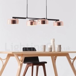 Candelabru cu 4 lumini, un singur nivel, modern și contemporan rotativ