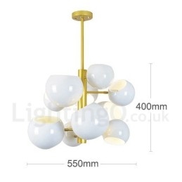Candelabru alb, 10 lumini, modern contemporan