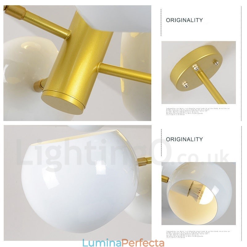 Candelabru alb, 10 lumini, modern contemporan