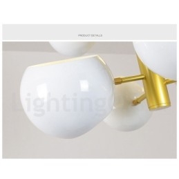 Candelabru alb, 10 lumini, modern contemporan