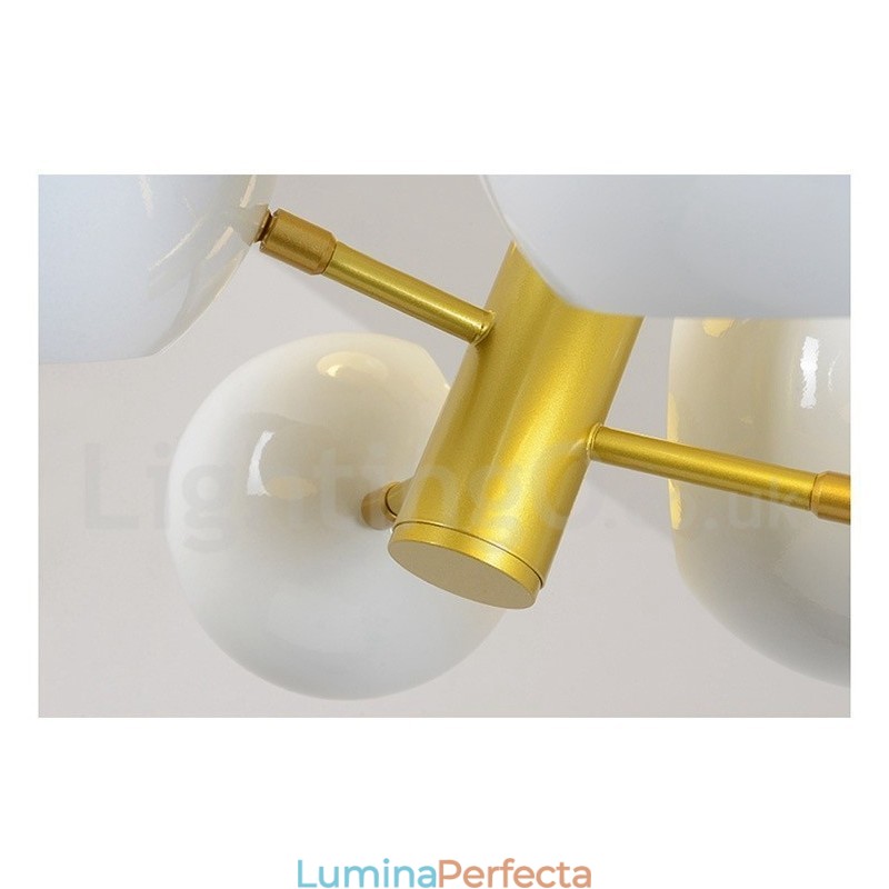 Candelabru alb, 10 lumini, modern contemporan