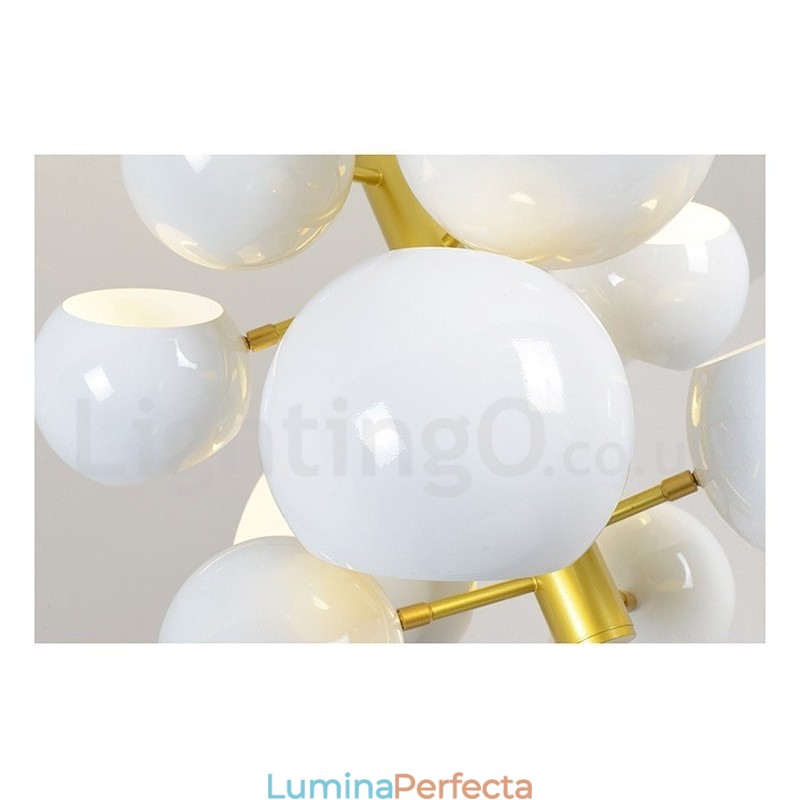 Candelabru alb, 10 lumini, modern contemporan