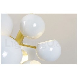 Candelabru alb, 10 lumini, modern contemporan
