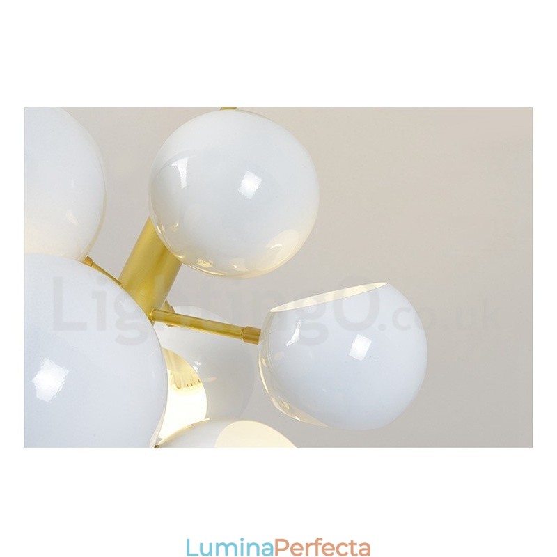 Candelabru alb, 10 lumini, modern contemporan