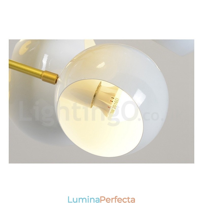 Candelabru alb, 10 lumini, modern contemporan