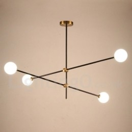Candelabru modern și contemporan cu 4 lumini și 2 niveluri