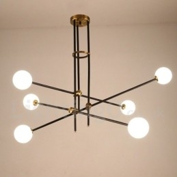 Candelabru modern și contemporan cu 6 lumini și 3 niveluri