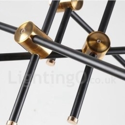 Candelabru modern și contemporan cu 6 lumini și 3 niveluri