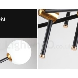 Candelabru modern și contemporan cu 6 lumini și 3 niveluri
