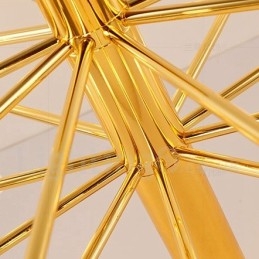 Lampă candelabru modern contemporan, auriu, cu 40 de lumini