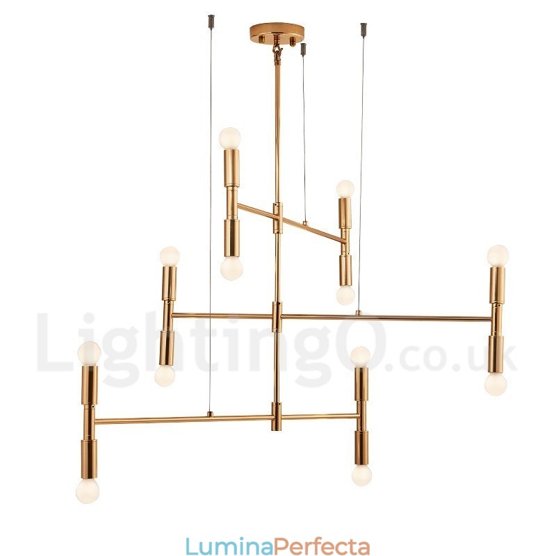 8 lumini 3 nivele candelabru modern contemporan